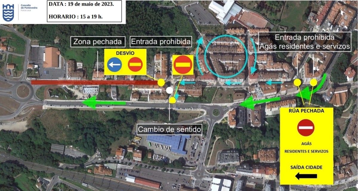 Operativo por el cierre del tramo final de la Avenida de Vigo