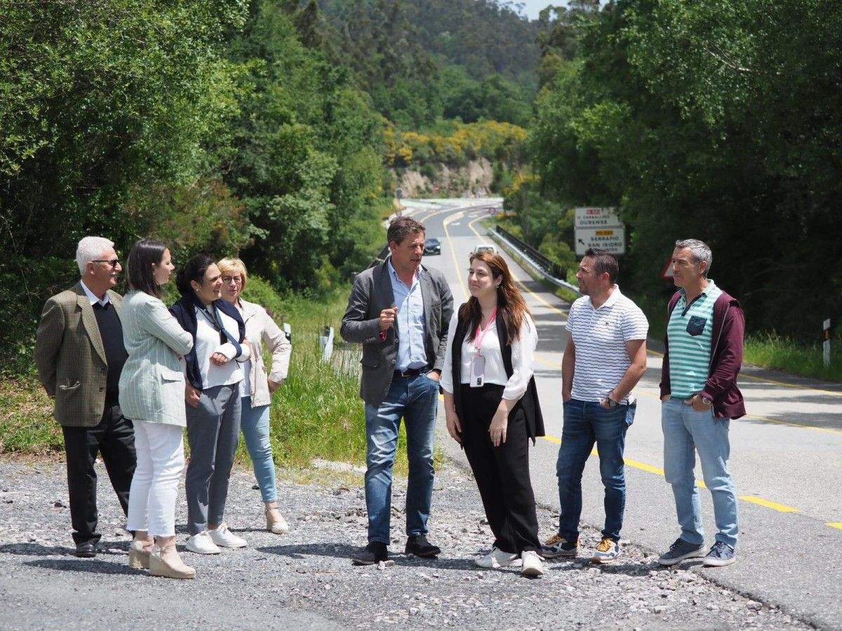 José Ramón Gómez Besteiro, delegado do Goberno en Galicia, na N-541