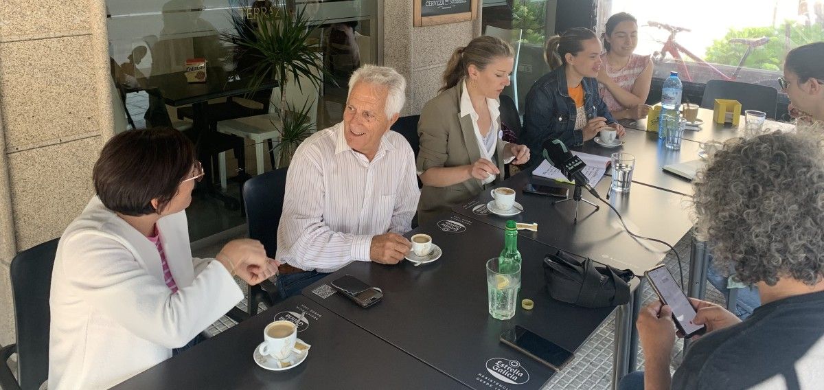 Rolda de prensa da candidata do BNG á Alcaldía de Poio, Marga Caldas