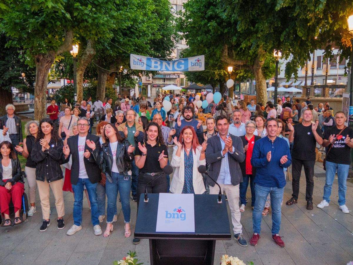 Acto electoral do BNG na Alameda de Marín
