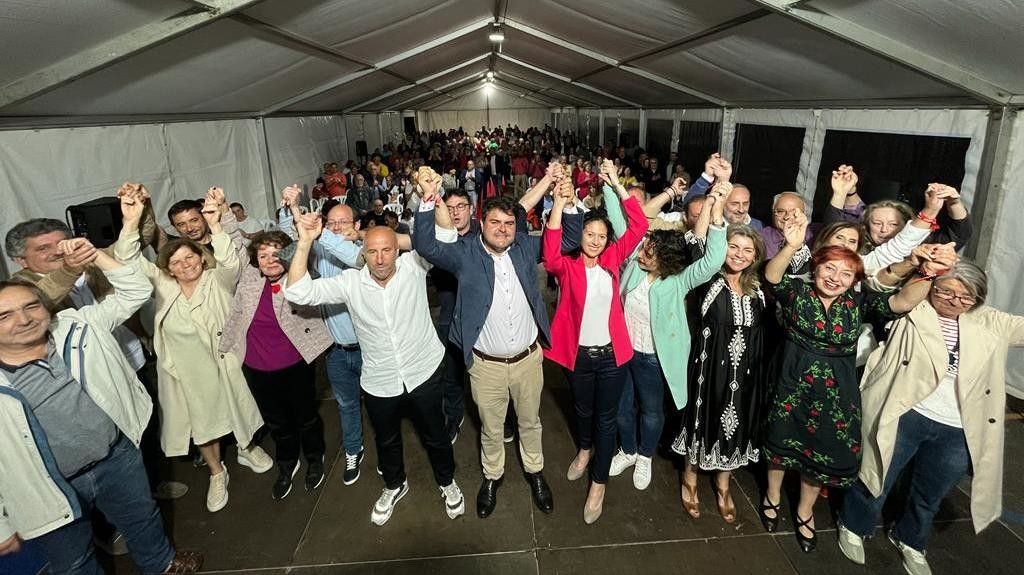 Acto de fin de campaña del PSdeG-PSOE en Poio
