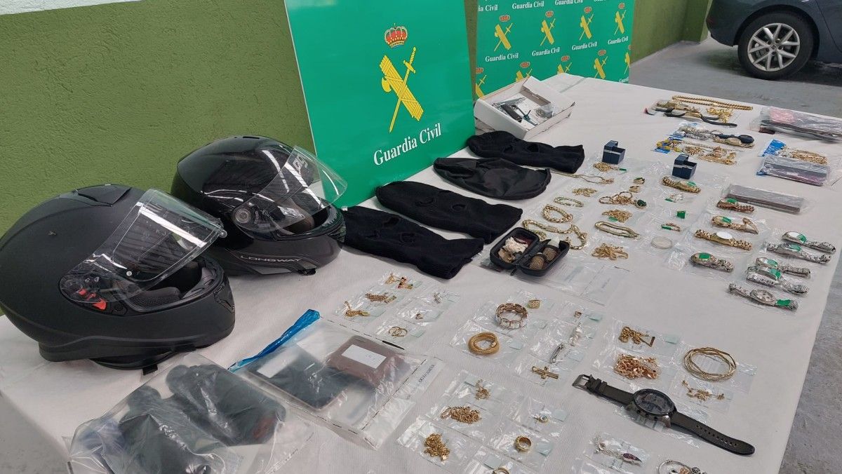Objetos intervenidos en la Operación Larimar