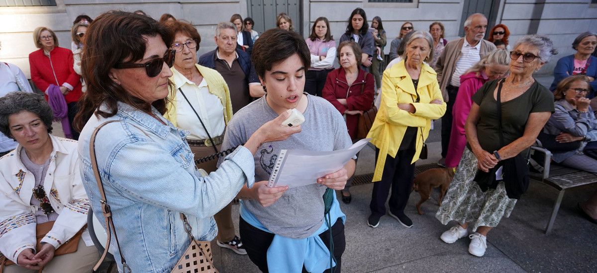 Concentración polo feminicido de Ana Vanessa Serén en Santa María de Oia