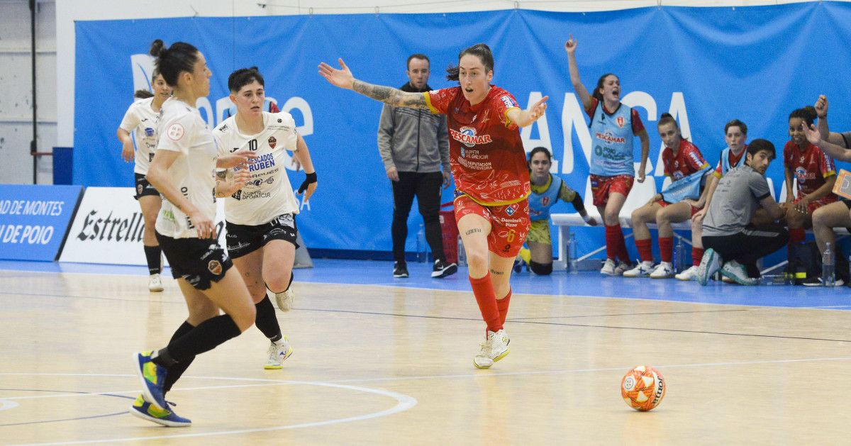Partido de play-off polo título de liga entre Poio Pescamar e Burela na Seca