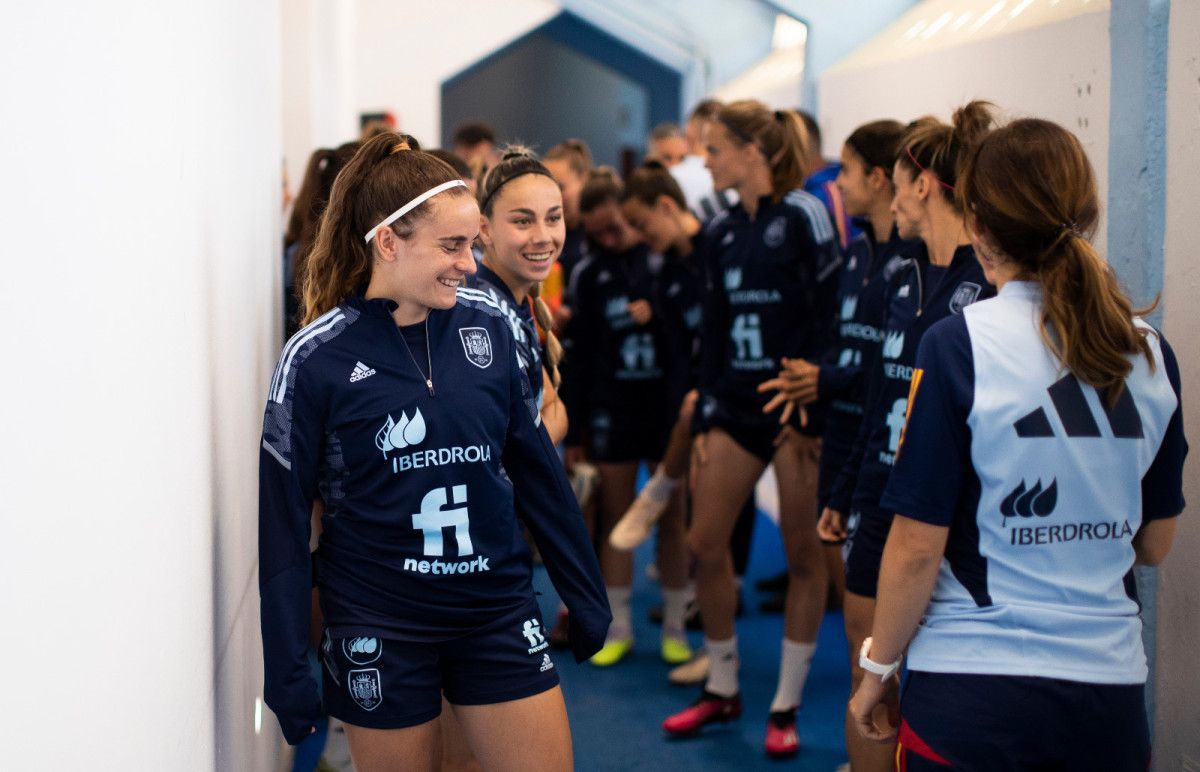 Tere Abelleira, nunha concentración da Selección Española Absoluta