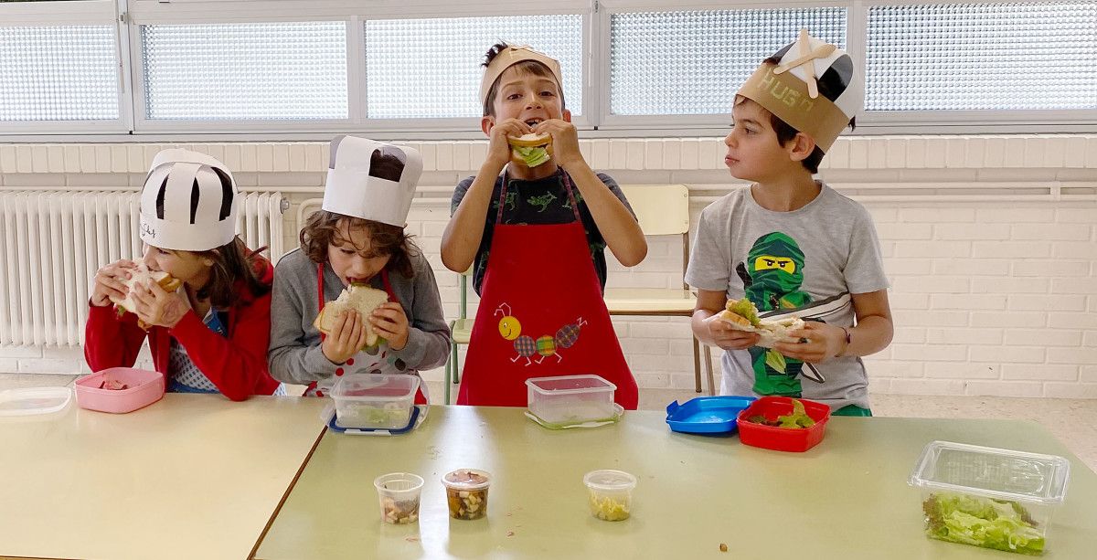 Alumnado de primeiro curso do colexio Campolongo