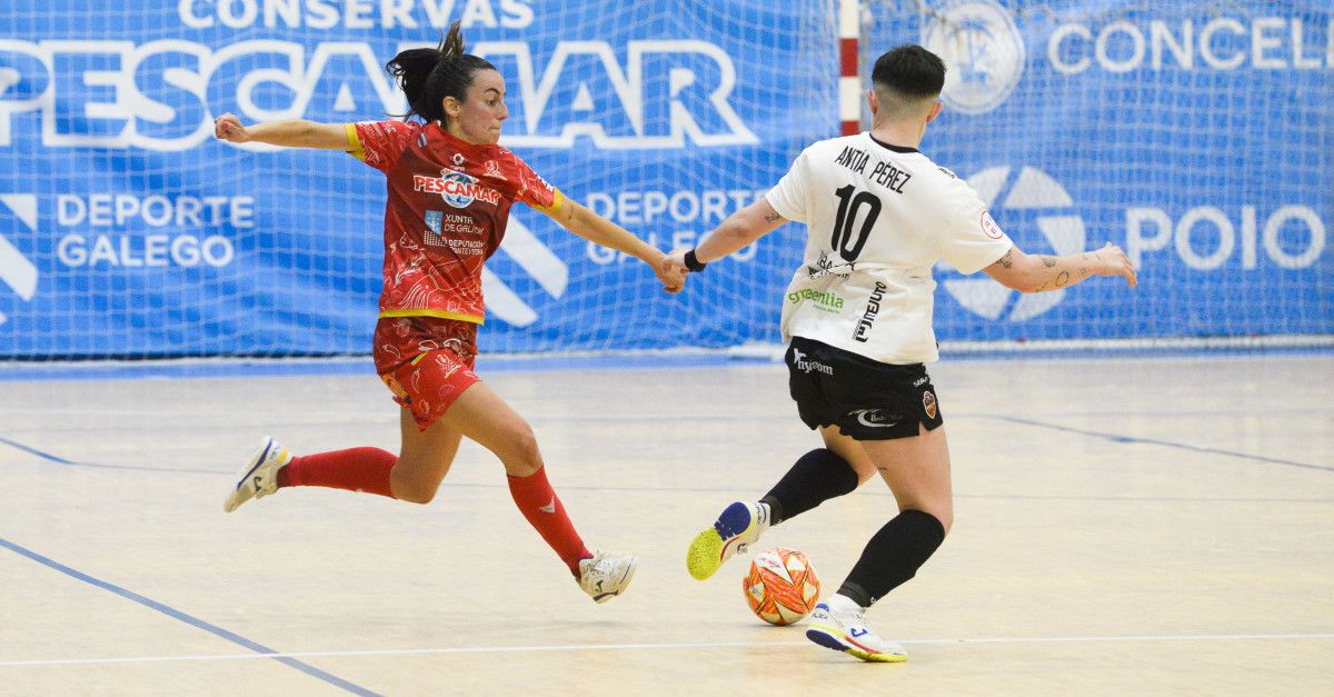 Luci, no partido de play-off polo título de liga entre Poio Pescamar e Burela na Seca
