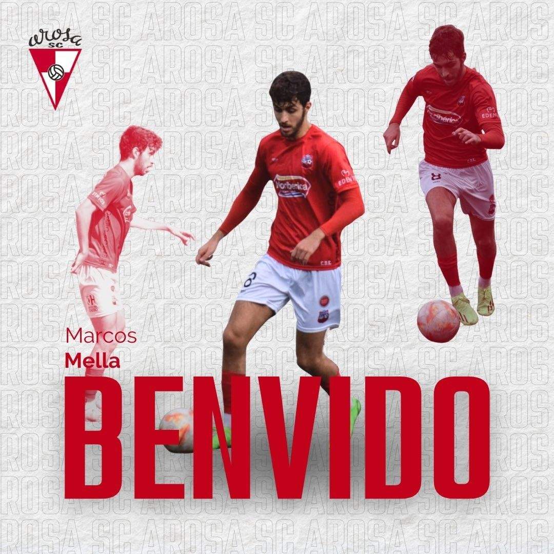Marcos Mella, nuevo jugador del Arosa