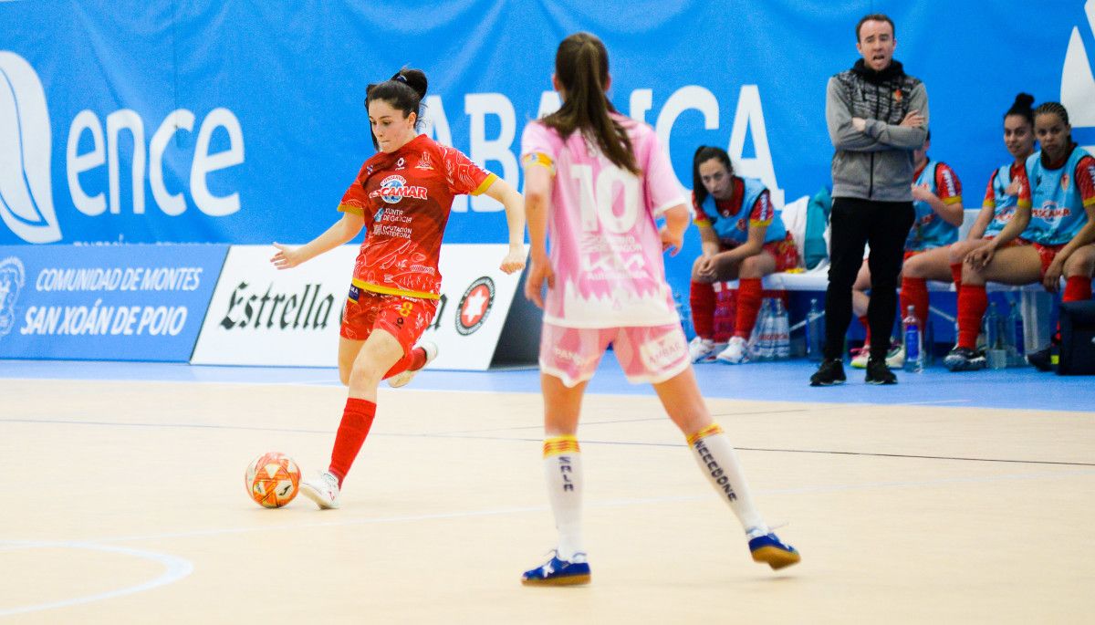 Martita, no partido de liga entre Poio Pescamar e Sala Zaragoza na Seca