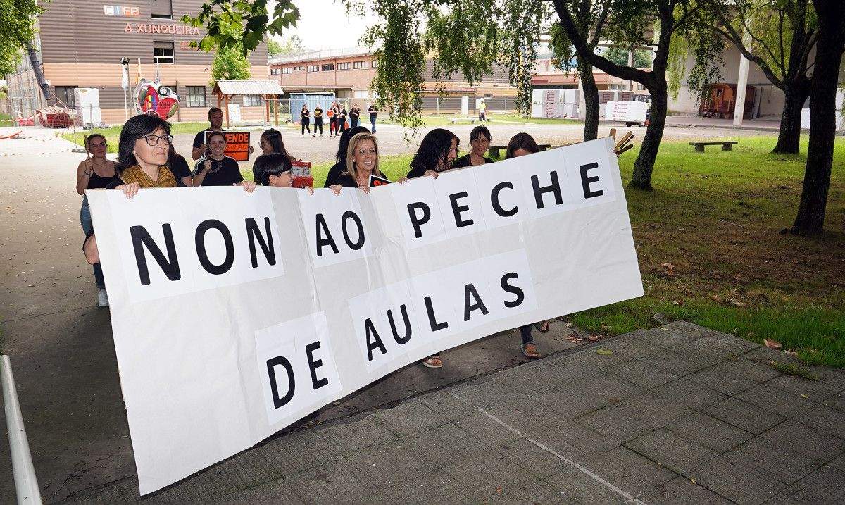 Concentración no CIFP A Xunqueira