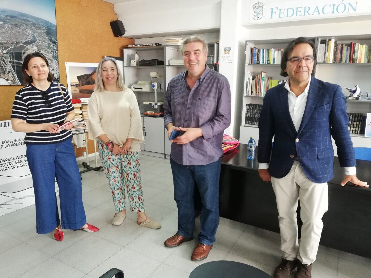 Eva Ogando, Erundina Louro, Manuel Loureiro e Xoán Antón Pérez Lema 