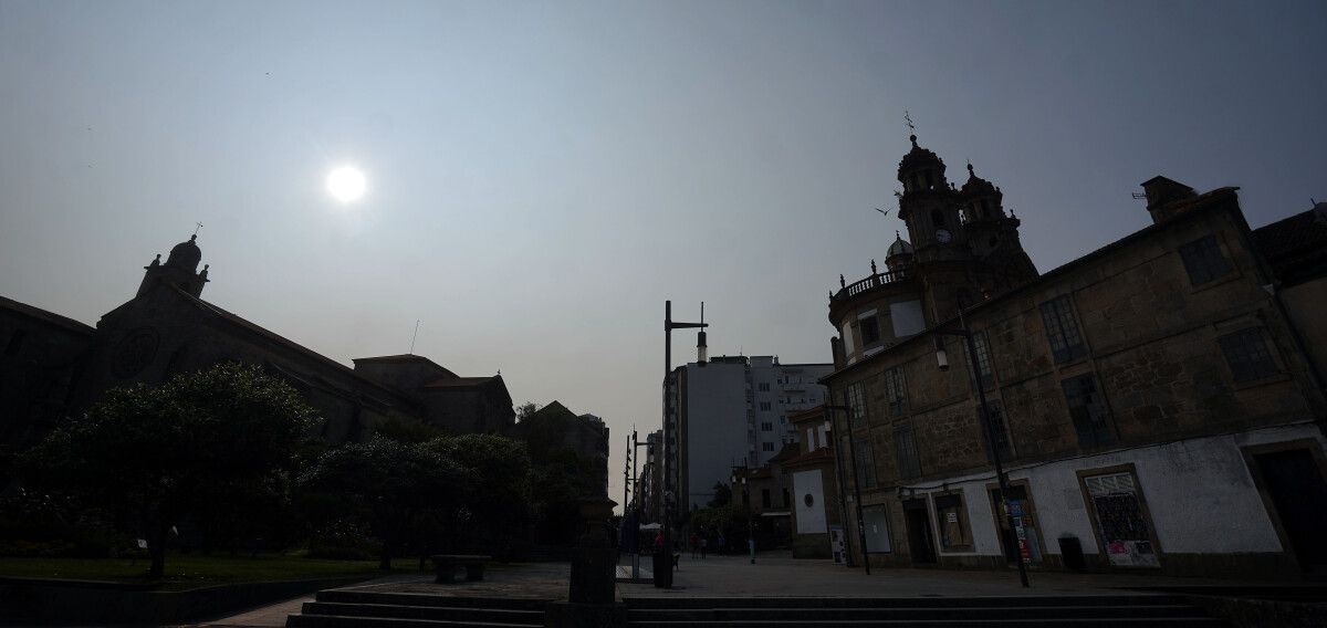 Efectos en Pontevedra de la nube de humo derivada de los incendios de Canadá 
