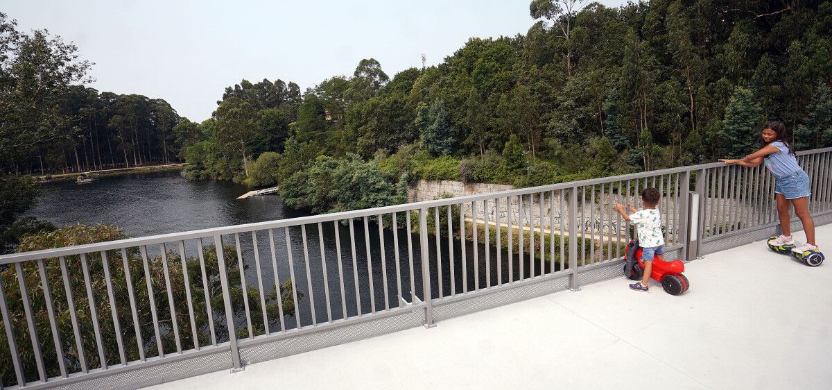 Novo miradoiro sobre o Lérez na antiga ponte do tren