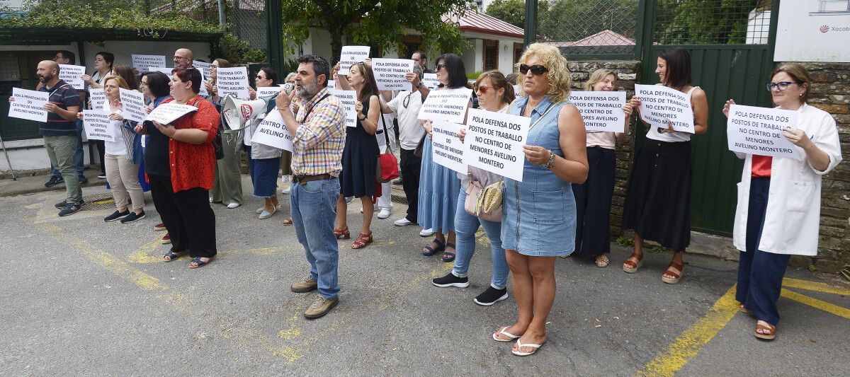 Protesta laboral en el Centro tutelar Avelino Montero