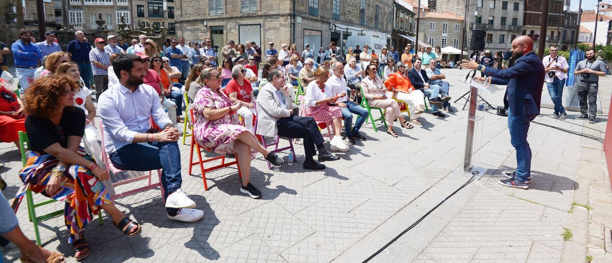 Mitin de peche de campaña do PSdeG-PSOE en Pontevedra