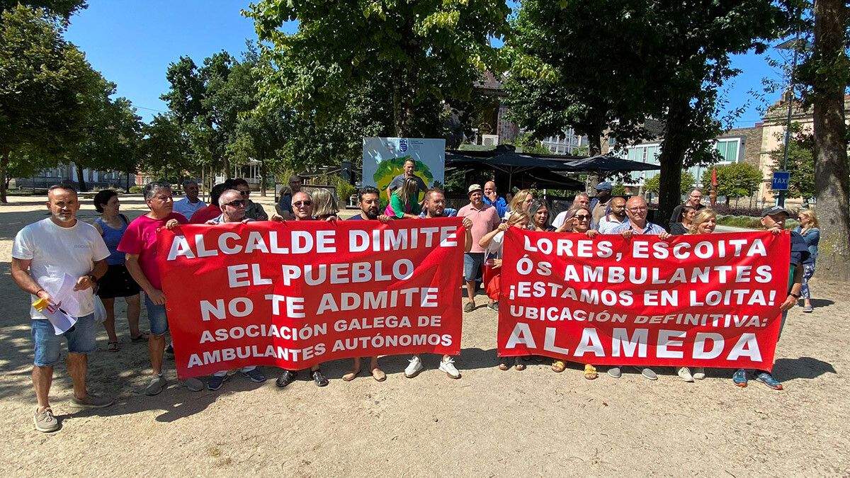 Concentración de los ambulantes en la Alameda