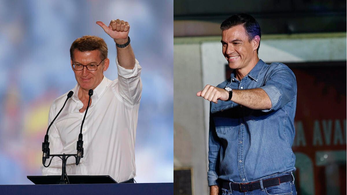 Alberto Núñez Feijóo e Pedro Sánchez