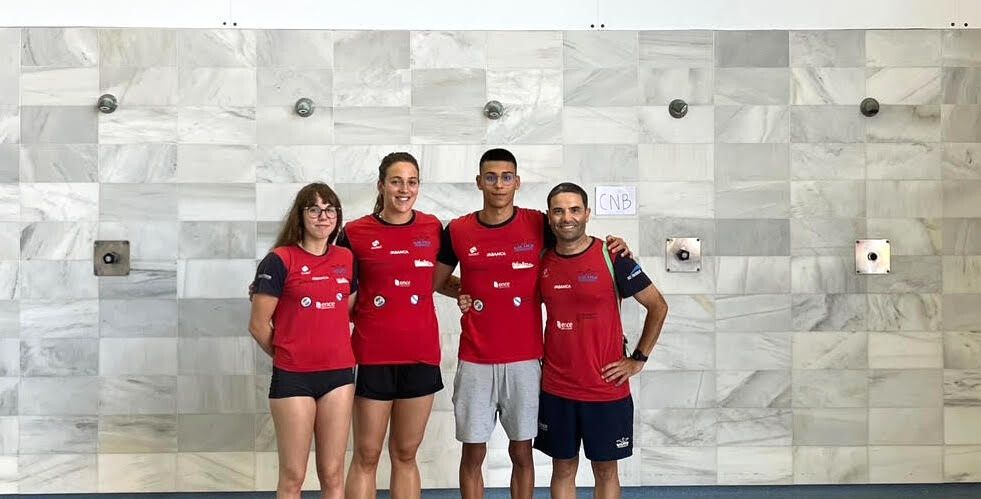 Deportistas del Galaico en el Campeonato de España Absoluto de Verano en Málaga
