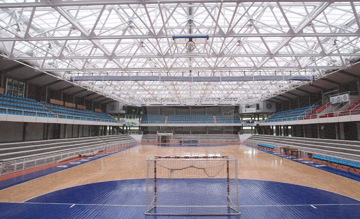 Vista general del interior del Pabellón Municipal de los Deportes de Pontevedra