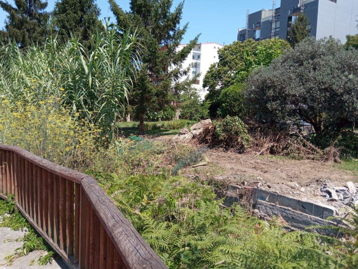 Acondicionamiento del terreno para poder ejecutar las obras de saneamiento en el río Lameira