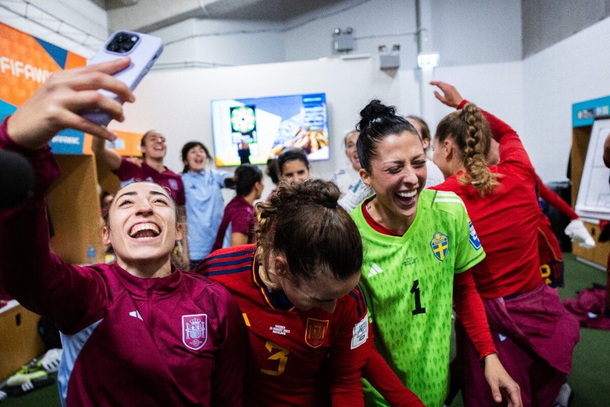Tere Abelleira celebra o pase de España á final do Mundial