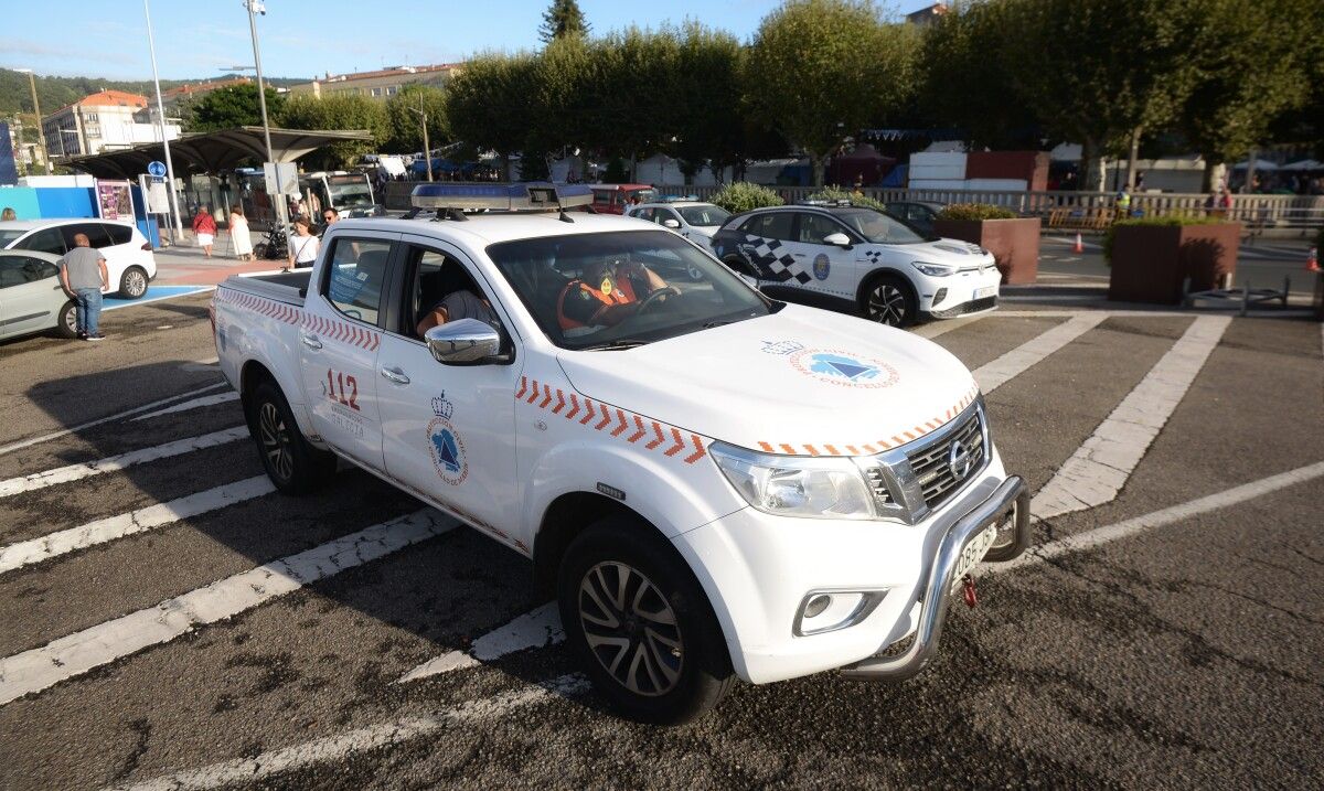 Dispositivo de seguridade durante a Festa Corsaria de Marín