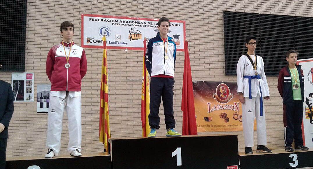 Unai Silva, del Mace Sport, en el primer cajón del podio en el Open Internacional de Aragón