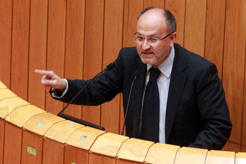 Abel Losada Álvarez, en la sesión conmemorativa del XXX aniversario del Parlamento, como portavoz parlamentario del PSdeG-PSOE