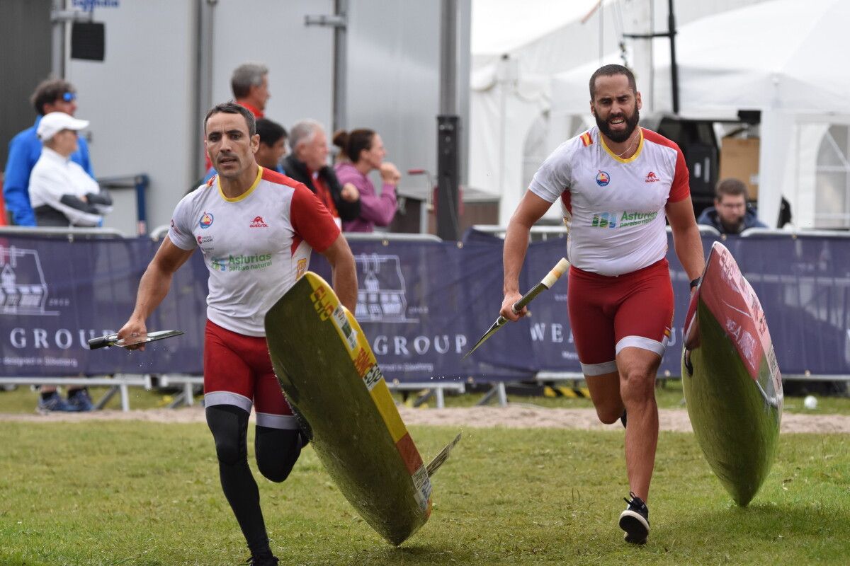 Tono Campos y Diego Romero, en el Mundial de Piragüismo Maratón en Dinamarca