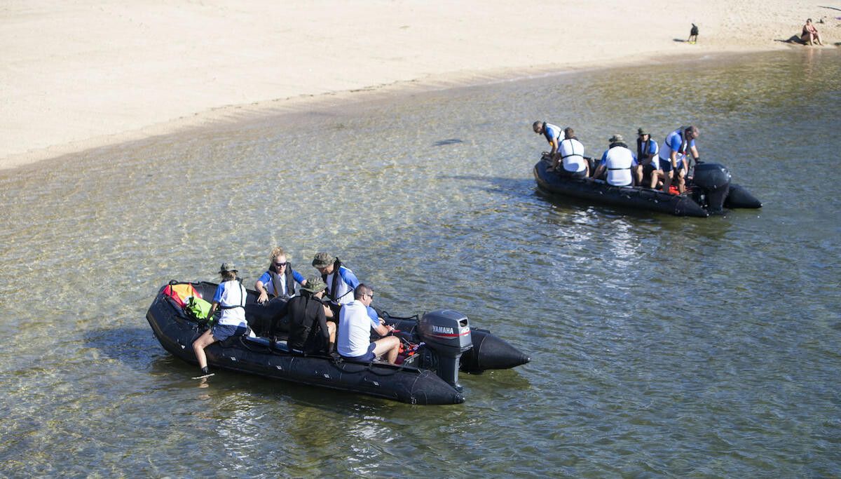 Adestramento no Grove dos militares da campaña antártica