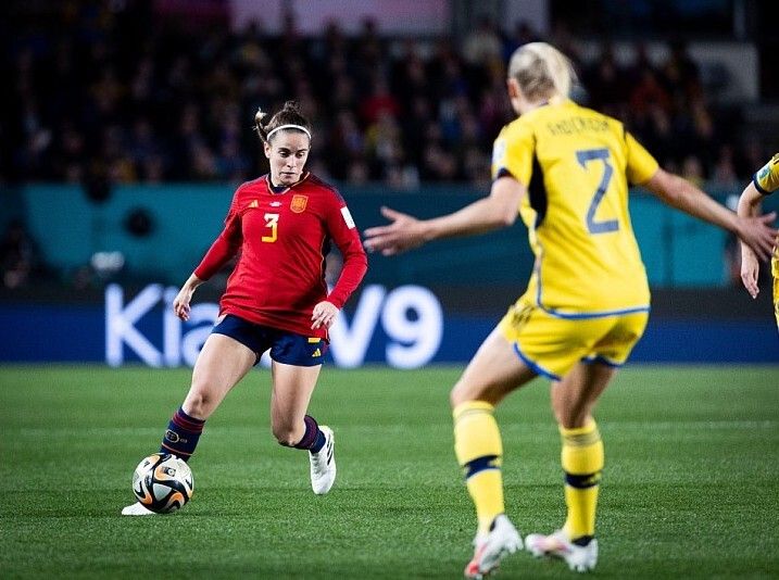 Tere Abelleira, na semifinal do Mundial entre España e Suecia