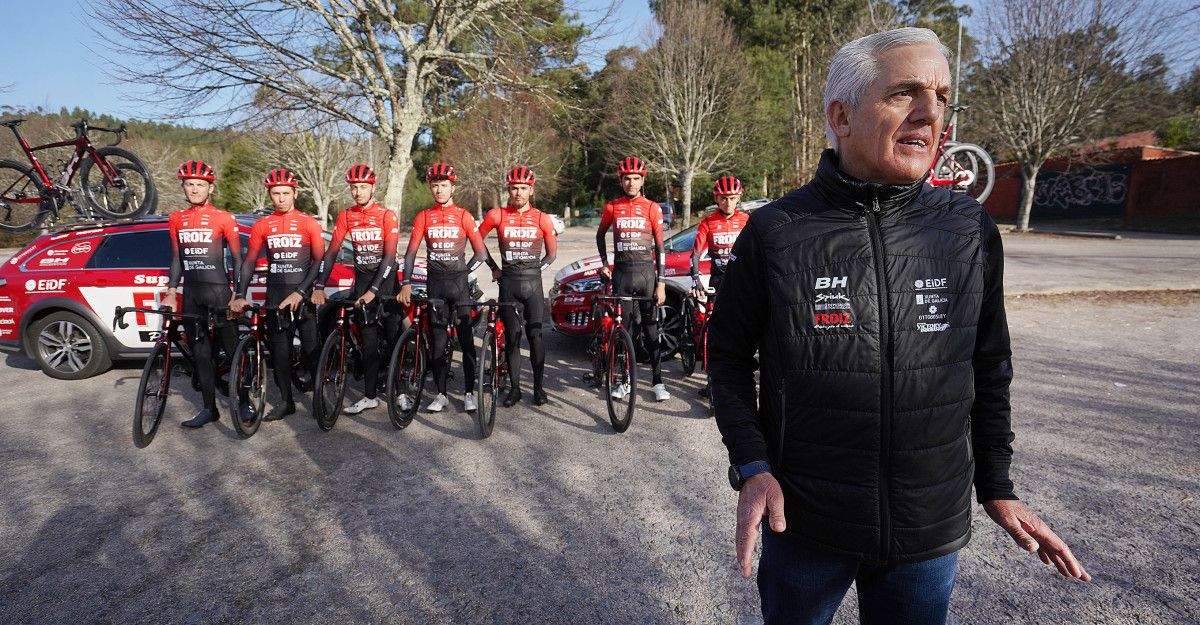 Evaristo Portela, na presentación do Grupo Deportivo Supermercados Froiz para a tempada do 2023