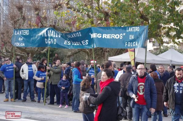 Trabajadores de Lantero durante la huelga