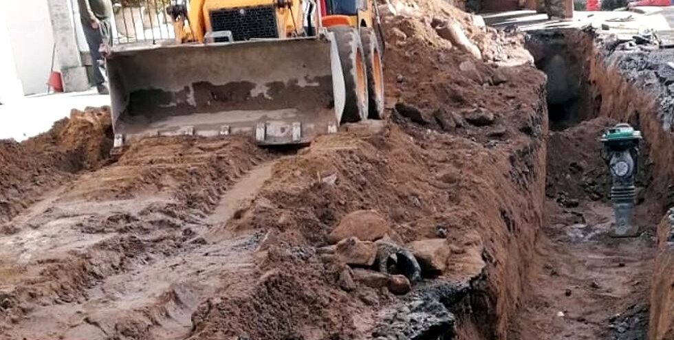 Obras de saneamiento en Vilagarcía