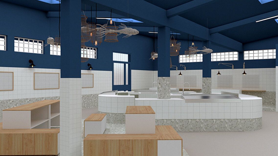 Proxecto da reforma interior prevista no mercado de Vilaxoán
