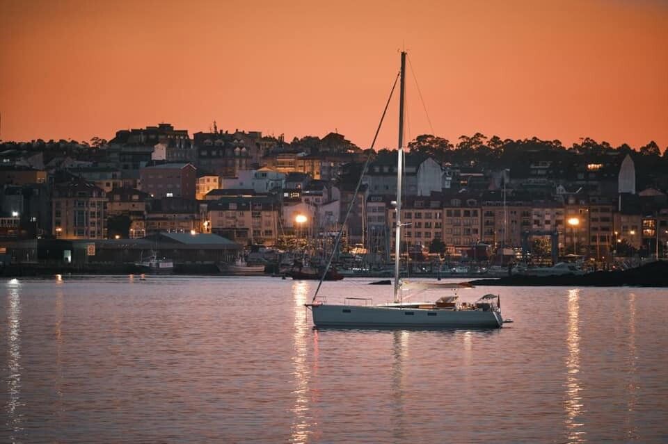 Vista de la costa de Sanxenxo