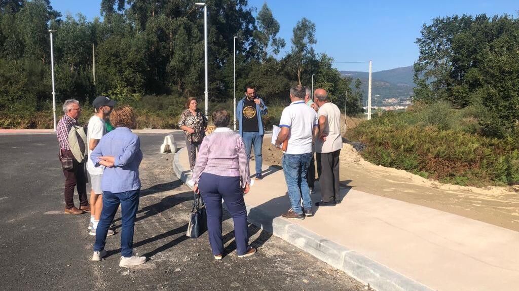 Visita de los concejales del PP a las obras del vial de Montecelo