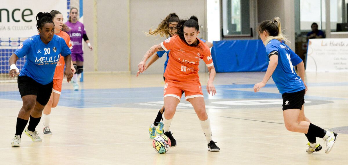 Partido de liga entre Marín Futsal e Melilla Torreblanca na Raña