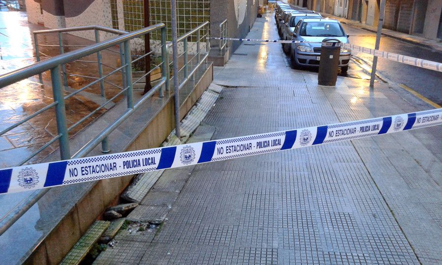 Afundimento na rúa Irmáns Nodales