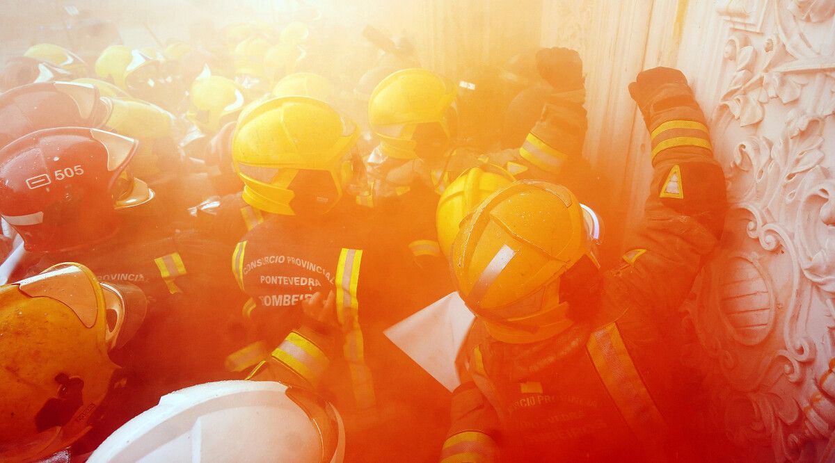 Protesta de los bomberos de los parques comarcales