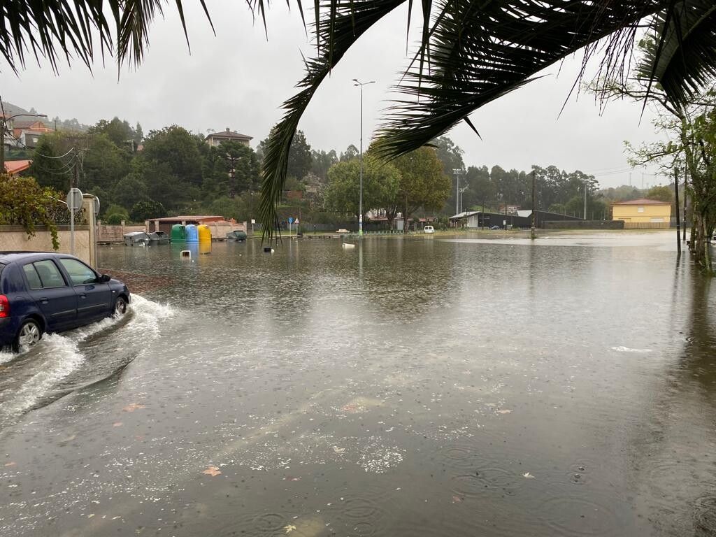 Desbordamiento del río Verdugo en Ponte Sampaio