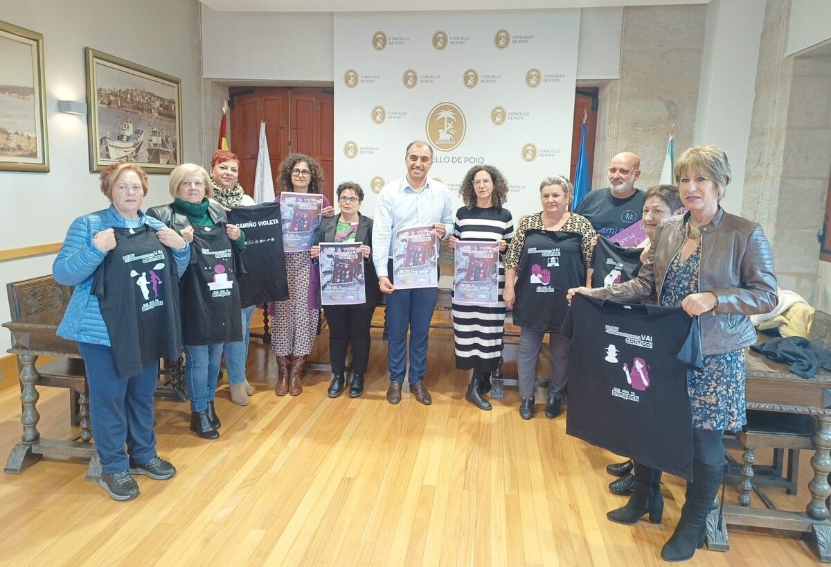 Presentación no Concello de Poio dos actos con motivo do 25N