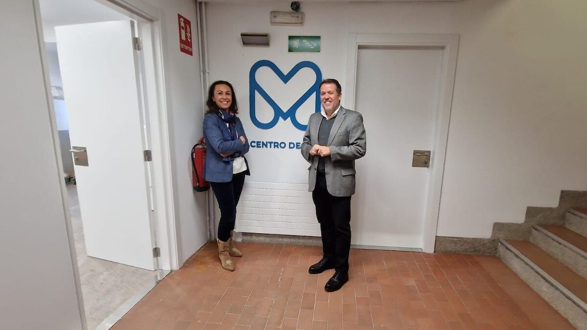 María Ramallo e Perfecto Rodríguez, no centro de día de Marín