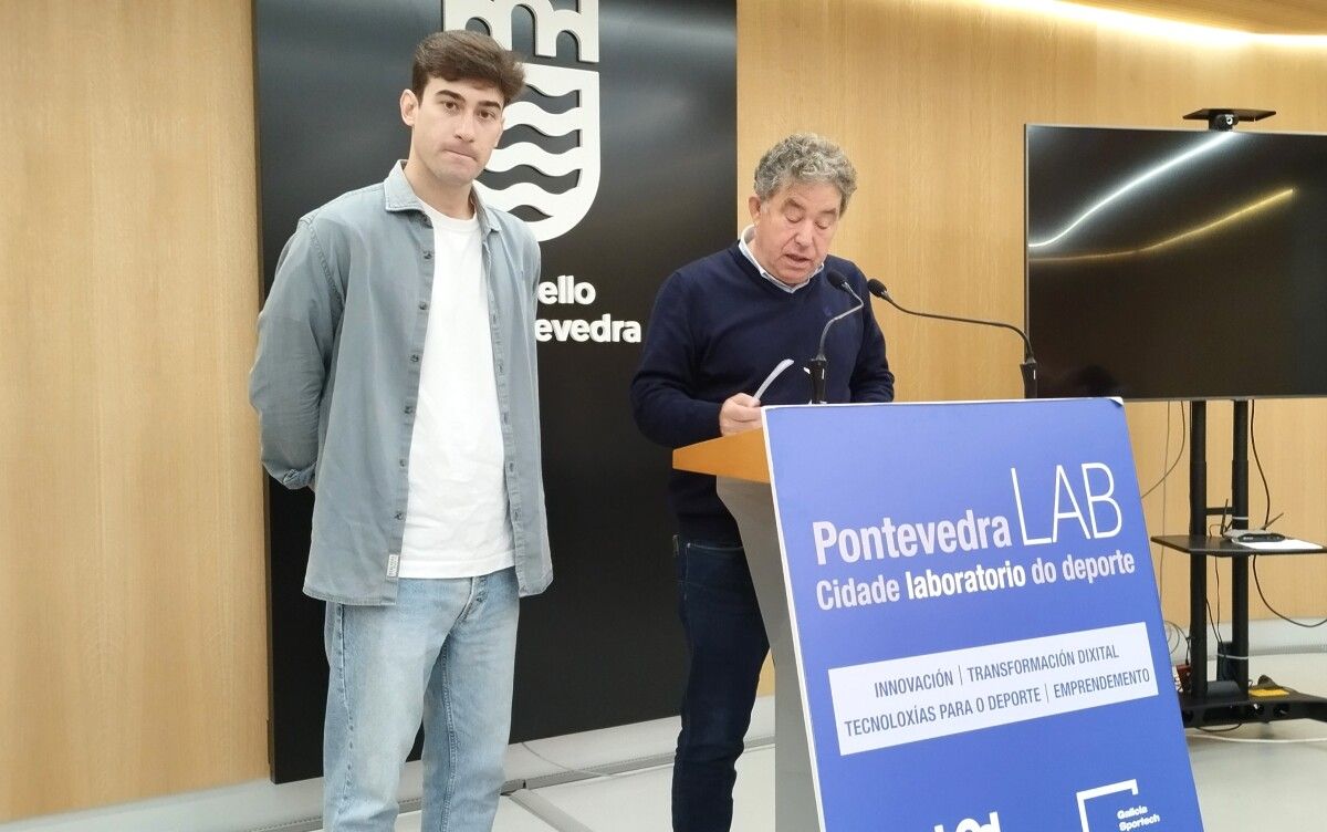 Miguel Anxo Fernández Lores con Diego Laso, responsable de Pontevedra LAB