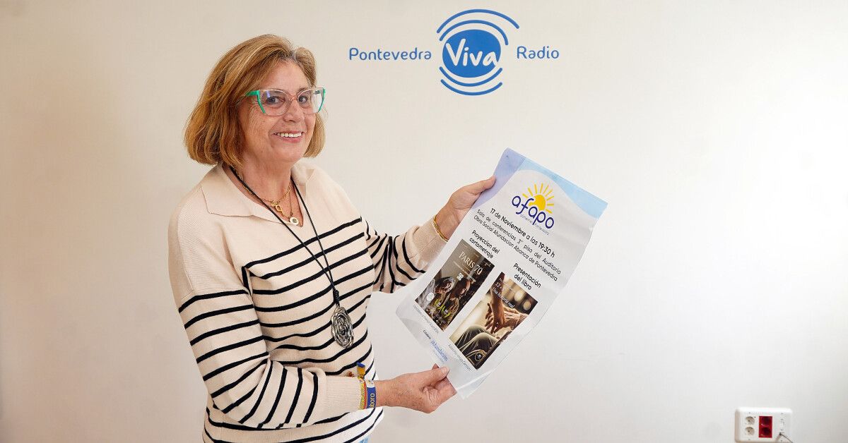 Pili Amaro Cendón fala en PontevedraViva Radio do libro autobiográfico que presenta