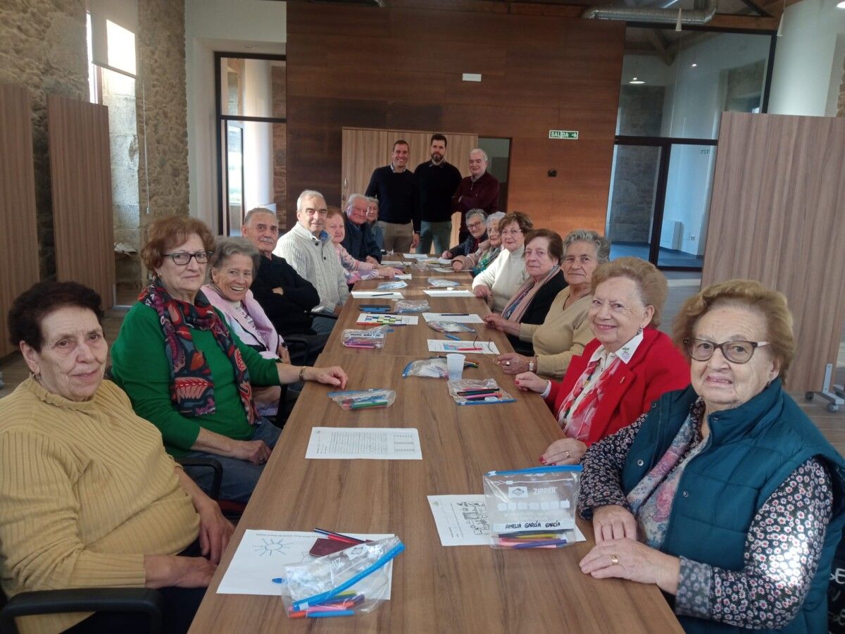 Visita do alcalde de Moraña o curso de maiores 