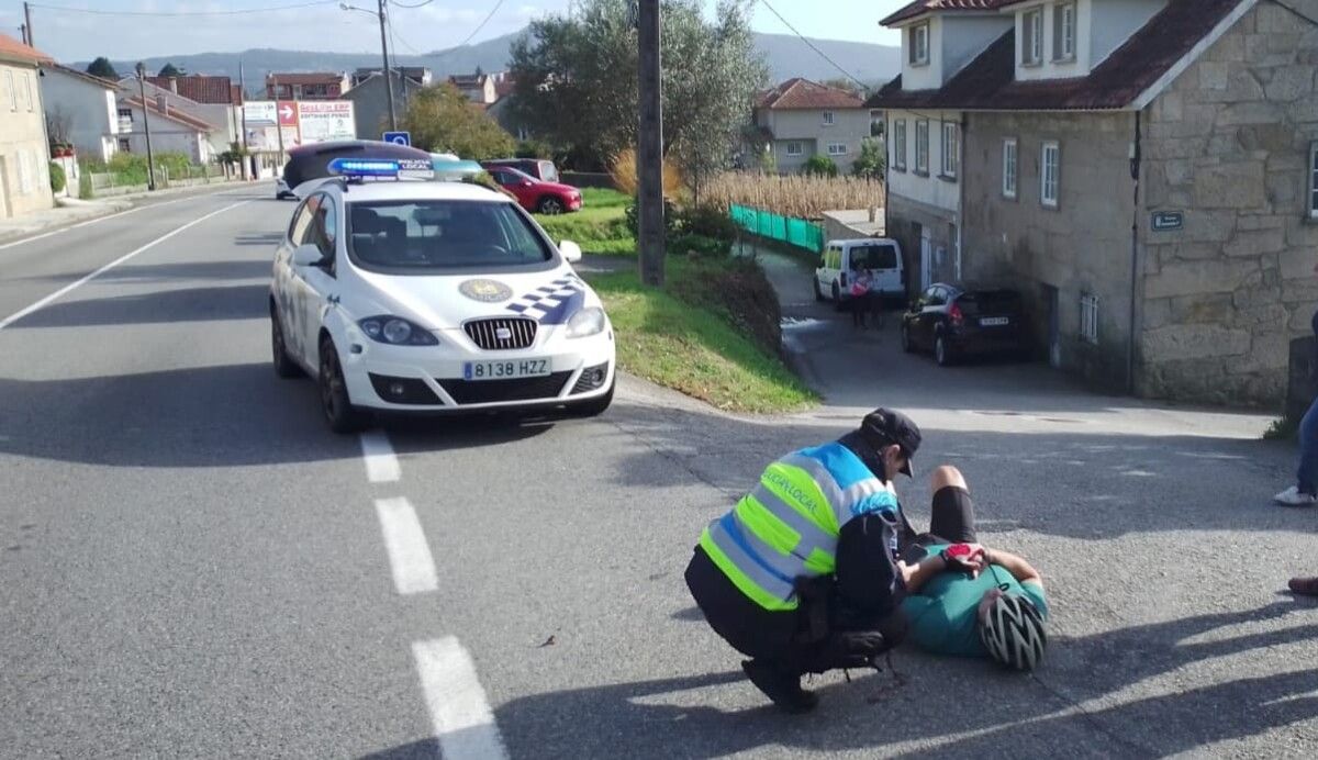 Ciclista implicado no accidente 