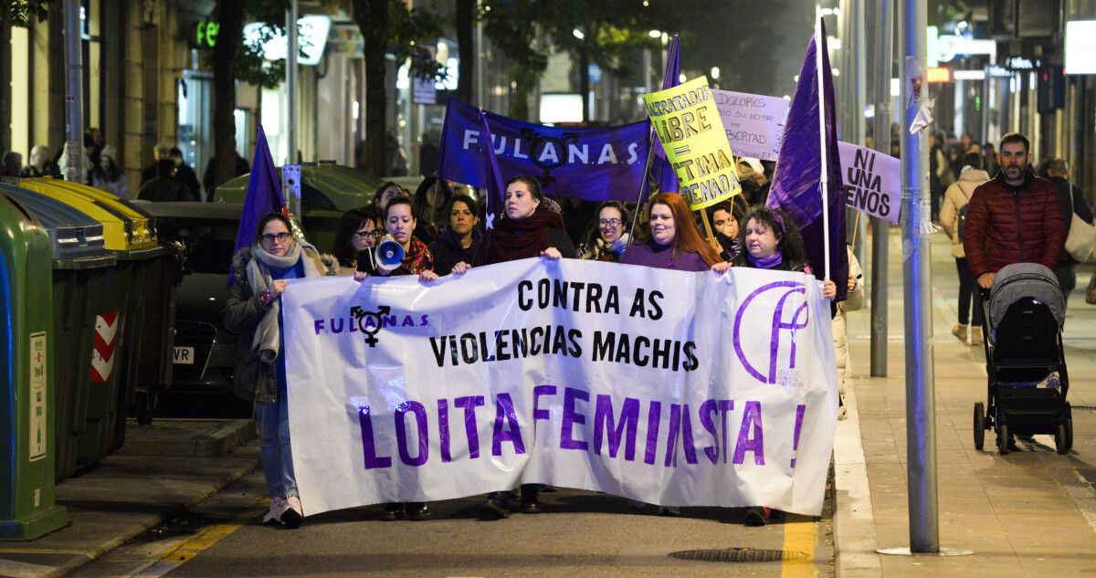 Manifestación do 25N polas rúas de Pontevedra