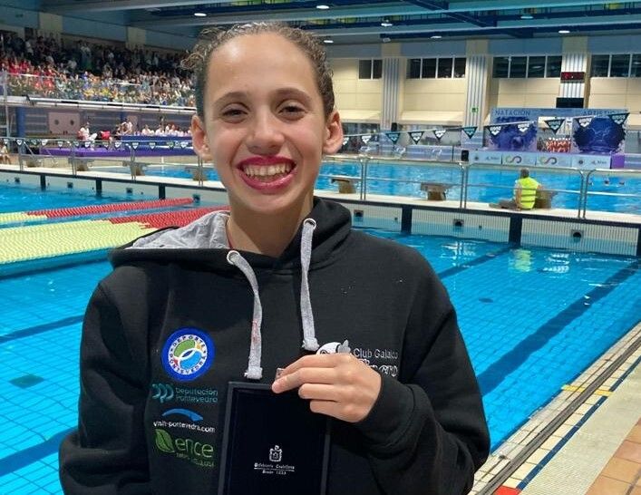 Daniela Suárez, tras recibir la medalla al mérito de la RFEN