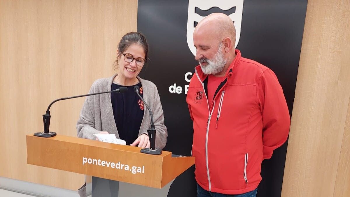 Anabel Gulías e Fran Pérez Miras, voluntario de Asampo